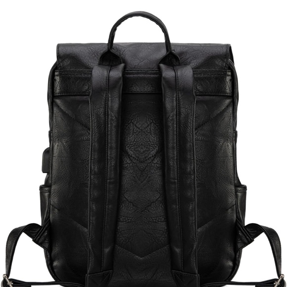 Montana West × Wrangler Black Vegan Leather Backpack - Picture 2 of 4